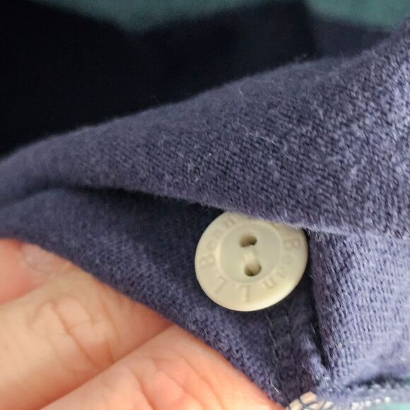 LL Bean Hoodie Sweatshirt Striped Rugby Polo Pullover Men’s Medium Traditional - Picture 9 of 10